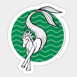 Mermaid Unicorn — Inktober Unicorn illustration series Sticker